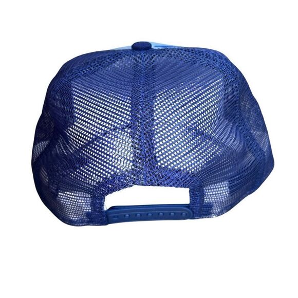 New Era Texas Rangers 9FIFTY Snapback Hat Blue Trucker Mesh Cap - Picture 2 of 5